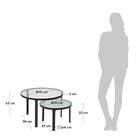 Набор столиков Oni Ø 70 cm / Ø 50 cm