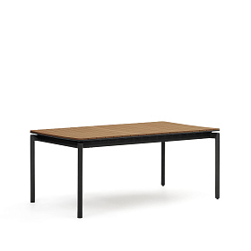 Canyelles Уличный раздвижной стол черный 180 (240) x 100 см