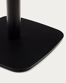 Dina высокий стол из меламина с натуральной отделкой и металлической черной ножкой 60x60x96