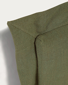 Изголовье из льняной ткани зеленого цвета Tanit со съемным чехлом 186 x 106 см
