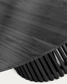Jeanette Круглый стол из белого кедра черного цвета Ø 90 см