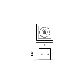 Белый светодиодный светильник Mini-Colin-1  12 / 18W 2700K 20 ° 1565/2100 lm