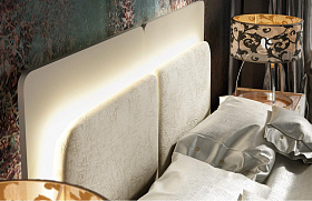 Кровать с изголовьем Altea LED и основанием Bambu 150 см