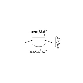 Плафон Side 20W никель