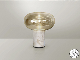 Настольная лампа Fungi 1L белый мрамор