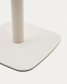 Высокий садовый столик Dina белый на белом металлическом основании 60 x 60 x 96 см