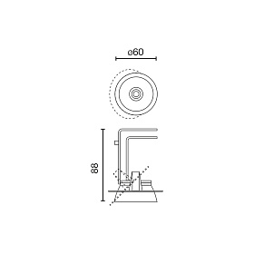 TEIDE Белый регулируемый модульный светильник downlight 10 Вт 80° 3000 К CRI97 DALI