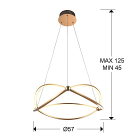 Подвесной светильник Ocellis LED 60Ø розовое золото