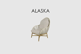 Кресло с высокой спинкой Alaska NATURAL TEAK