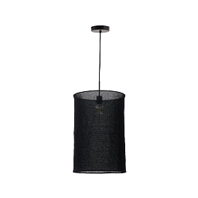 Подвесной светильник Mariela из льна с черной отделкой Ø 40 x 60 см