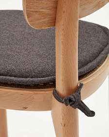 Romane Подушка для стула темно-серого цвета 43 x 43 см
