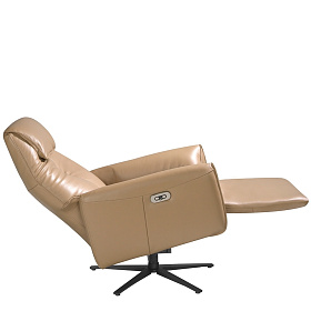 Вращающееся кресло Double Relax/ 5086 с кожаной обивкой