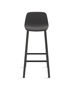 Барный стул Maarten Four Wooden Legs Bar Stool Base низкая спинка с гладкой обивкой