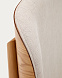 Octavia Кровать из ясеневой фанеры с белым мягким изголовьем 160 x 200 см