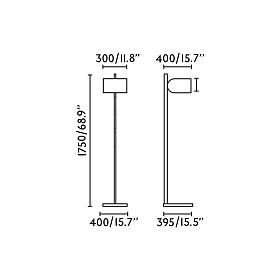 Торшер Stand Up черного и белого цвета E27 20W