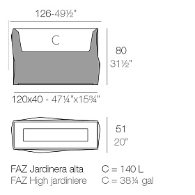 Кашпо Faz Wall