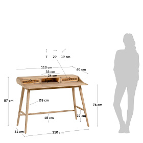 Письменный стол Nalu 110 x 60 cm