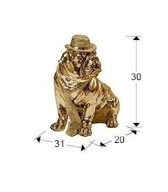 Фигура маленькая Bulldog золотистая