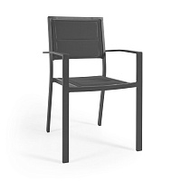 Sirley Садовый стул из алюминия и черного текстиля
