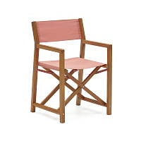 Thianna Складной стул терракотового цвета с основанием из массива акации