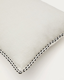 Чехол на подушку Sinet из белого льна с вышивкой, 30 x 50 см