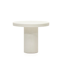 Aiguablava Круглый стол из белого цемента Ø 90 см