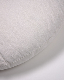 Чехол для подушки Tamanne из 100% льна белого цвета Ø 45 см