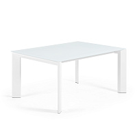 ATTA Стол 160 (220) x90 белое стекло