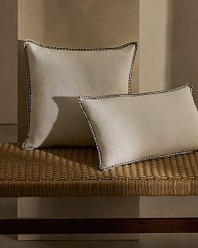 Чехол на подушку Sinet из белого льна с вышивкой, 30 x 50 см