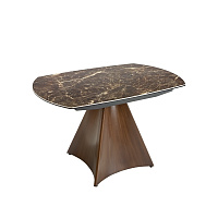 Раздвижной овальный обеденный стол 1113/MC22181DT из мраморной керамики и стали